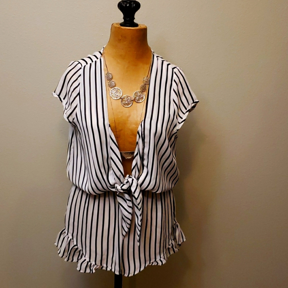 Women's Striped short romper